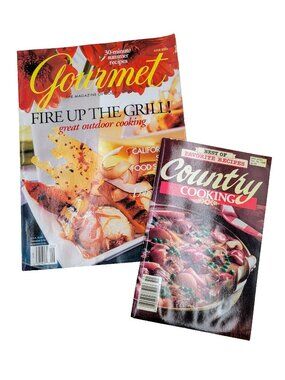 Vintage Cookbooks Gourmet June 2000 Country Cooking December 1988 Cooking Recipe